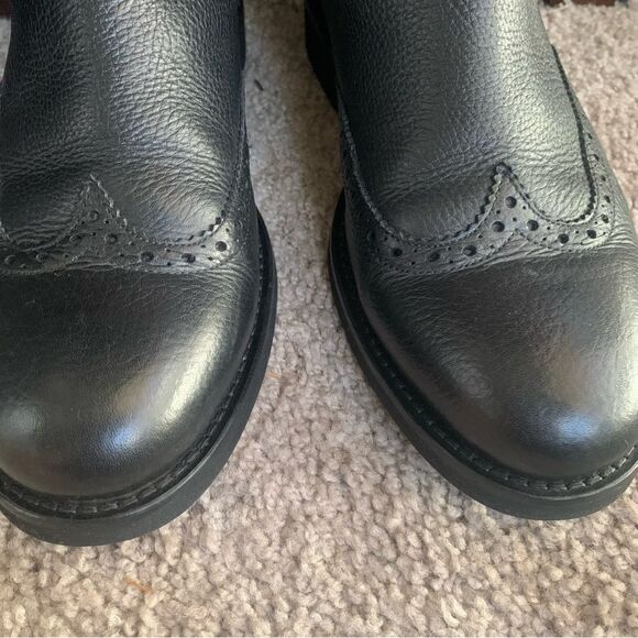 Massimo Dutti men’s bootie size 40 leather slip on black - Picture 3 of 10